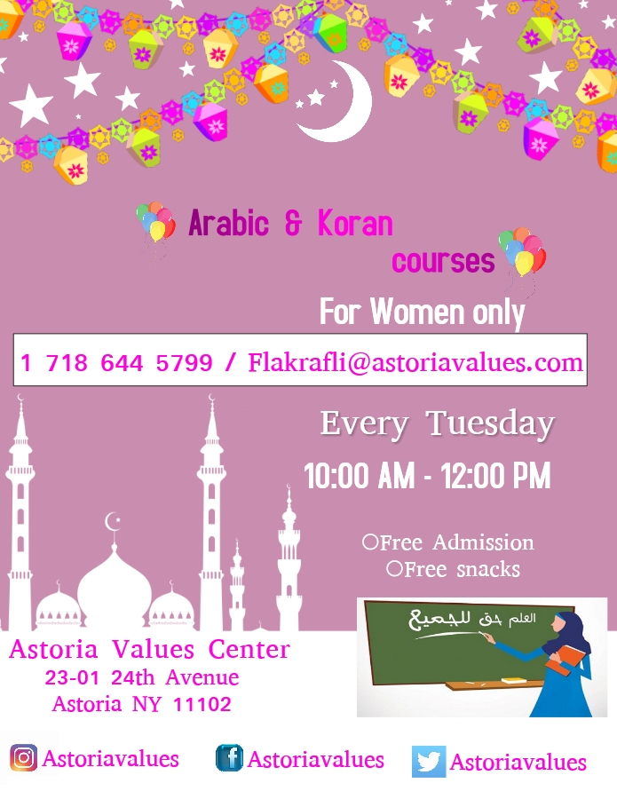 Arabic & Koran Courses For Women